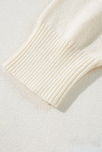 Load image into Gallery viewer, Apricot Boo Knitted Pattern Ribbed Edge Drop Shoulder Sweater