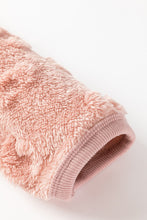 Load image into Gallery viewer, Light Pink Textured Leopard Fleece Loose Two Piece Lounge Set