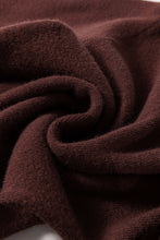 Load image into Gallery viewer, Coffee Slim Fit Mock Neck Side Slit Sweater Dress