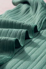 Load image into Gallery viewer, Grass Green Ruffled Half Sleeve V Neck Textured Top