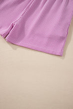 Load image into Gallery viewer, Phalaenopsis Corded Knit Long Sleeve Top and High Waist Shorts Set