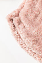 Load image into Gallery viewer, Light Pink Textured Leopard Fleece Loose Two Piece Lounge Set