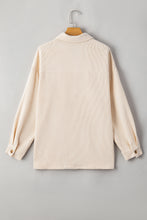 Load image into Gallery viewer, Oatmeal Textured Flap Pockets Buttoned Plus Size Shacket