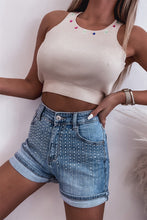 Load image into Gallery viewer, Ashleigh Blue Rhinestone Embellished Denim Shorts