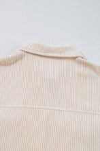 Load image into Gallery viewer, Oatmeal Textured Flap Pockets Buttoned Plus Size Shacket
