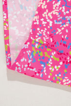 Load image into Gallery viewer, Bonbon Abstract Print Collared V Neck Babydoll Blouse