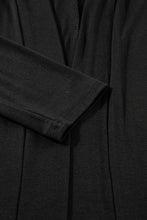 Load image into Gallery viewer, Black Split Long Cardigan and Skinny Pants Lounge Set