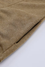 Load image into Gallery viewer, Khaki Exposed Seam Twist Open Back Oversized Sweatshirt