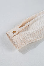 Load image into Gallery viewer, Oatmeal Textured Flap Pockets Buttoned Plus Size Shacket