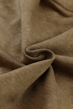 Load image into Gallery viewer, Khaki Exposed Seam Twist Open Back Oversized Sweatshirt
