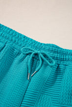 Load image into Gallery viewer, Skobeloff Textured Ruffle Split Top and Drawstring Shorts