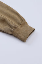 Load image into Gallery viewer, Khaki Exposed Seam Twist Open Back Oversized Sweatshirt