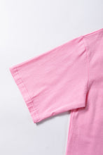 Load image into Gallery viewer, Pink Fringed Sequin Crop T-shirt