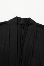 Load image into Gallery viewer, Black Split Long Cardigan and Skinny Pants Lounge Set