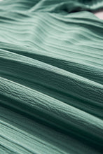 Load image into Gallery viewer, Grass Green Ruffled Half Sleeve V Neck Textured Top