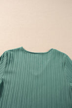 Load image into Gallery viewer, Grass Green Ruffled Half Sleeve V Neck Textured Top