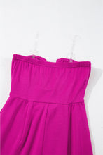 Load image into Gallery viewer, Bright Pink Bowknot Strapless Wide Leg Jumpsuit