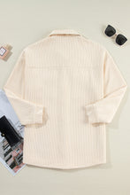 Load image into Gallery viewer, Oatmeal Textured Flap Pockets Buttoned Plus Size Shacket
