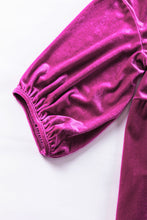 Load image into Gallery viewer, Pitaya Pink 3/4 Sleeve Tunic Babydoll Velvet Shirt
