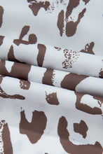 Load image into Gallery viewer, Khaki Leopard Print Ruched V Neck 3/4 Sleeve Blouse
