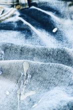 Load image into Gallery viewer, Sky Blue Distressed Bleached Denim Shorts
