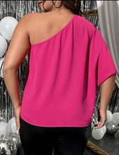 Load image into Gallery viewer, Plus One Shoulder Rhinestone Top
