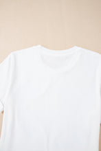 Load image into Gallery viewer, White Sequined Rugby Football Graphic Cotton T Shirt
