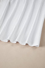 Load image into Gallery viewer, White Colorblock Patchwork Batwing Sleeve Ribbed Plus T Shirt
