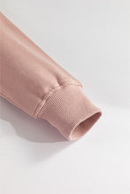 Load image into Gallery viewer, Smoke Gray Zipped Neck Pullover Drop Shoulder Sweatshirt
