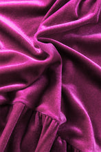 Load image into Gallery viewer, Pitaya Pink 3/4 Sleeve Tunic Babydoll Velvet Shirt
