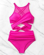 Load image into Gallery viewer, Hot Pink Criss Cross Riches Back

