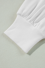 Load image into Gallery viewer, White BIRTHDAY QUEEN Graphic Balloon Sleeve Sweatshirt
