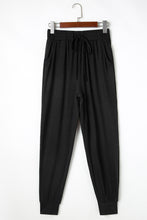 Load image into Gallery viewer, Black Split Long Cardigan and Skinny Pants Lounge Set
