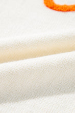 Load image into Gallery viewer, Apricot Boo Knitted Pattern Ribbed Edge Drop Shoulder Sweater
