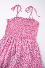 Load image into Gallery viewer, Phalaenopsis Thin Straps Smocked Bodice Wide Leg Floral Jumpsuit
