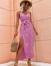 Load image into Gallery viewer, Floral Print Cami Dress W/Slit
