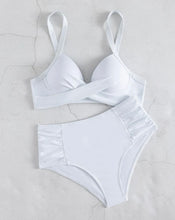 Load image into Gallery viewer, White Ruched Bikini
