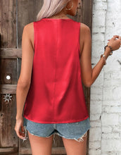 Load image into Gallery viewer, Red Satin Blouse
