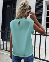 Load image into Gallery viewer, Mint Green Mock Neck Tank Top
