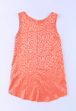 Load image into Gallery viewer, Pink Satin Leopard Tank Top
