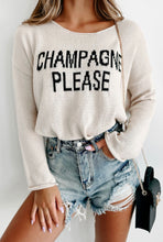 Load image into Gallery viewer, White Champagne Please Sweater
