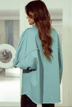 Load image into Gallery viewer, Mist Green Frayed Trim Jacket
