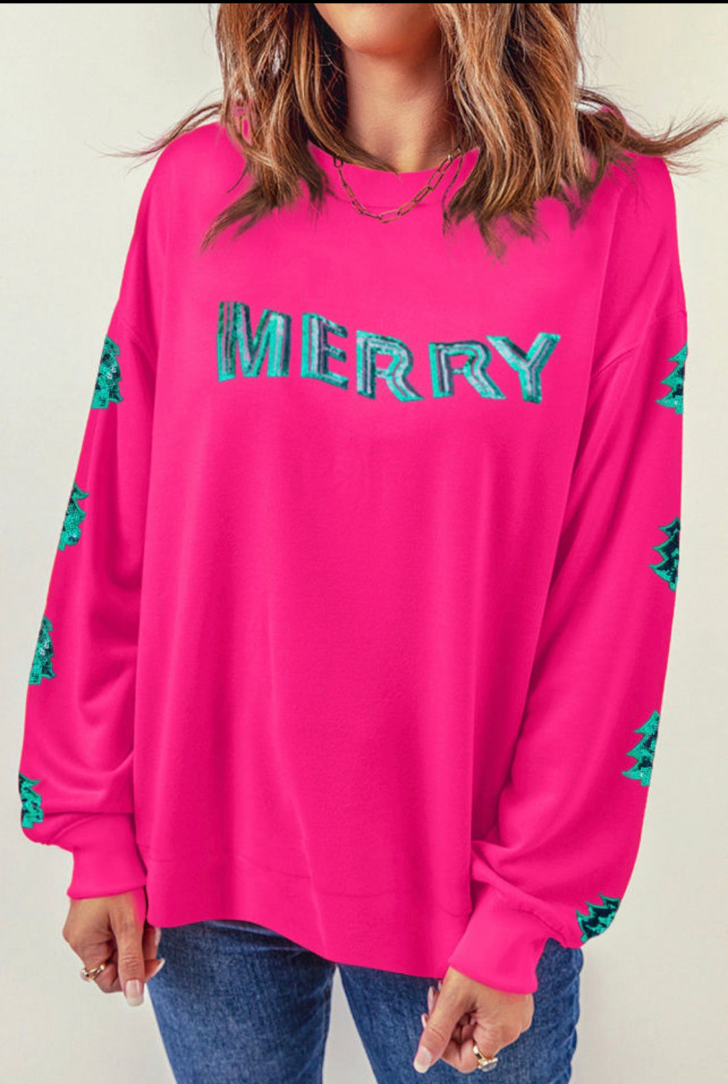 Hot Pink MERRY Sweater