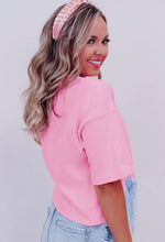 Load image into Gallery viewer, Fringe Sequin Crop T-Shirt
