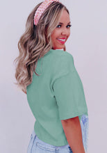 Load image into Gallery viewer, Fringe Sequin Crop T-Shirt
