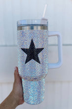 Load image into Gallery viewer, White Star Shape Full Rhinestone Stainless Portable Cup 40oz
