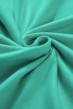 Load image into Gallery viewer, Aruba Blue Colorblock Patchwork Cross Seam Plus Sweatshirt
