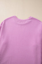 Load image into Gallery viewer, Phalaenopsis Corded Knit Long Sleeve Top and High Waist Shorts Set
