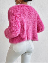Load image into Gallery viewer, Pink Fuzzy Fur Jacket
