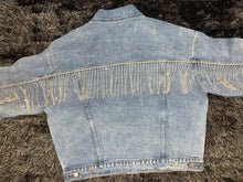 Load image into Gallery viewer, Denim Jacket with Rhinestone Accent

